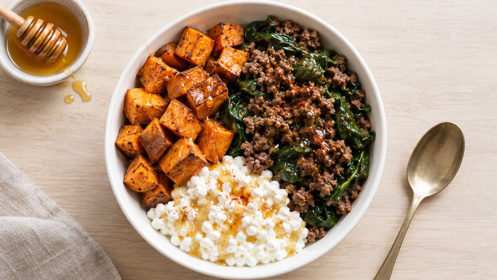 Preview of Honey Garlic Beef and Sweet Potato